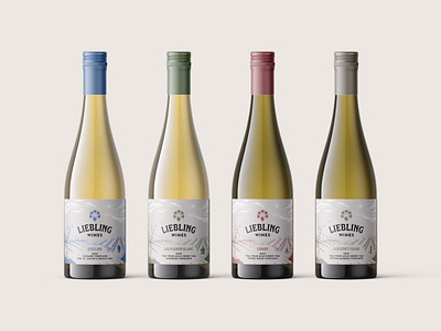 Liebling Wines: Wine Label Design illustration label design packagaing vineyard wine label wine label design winery