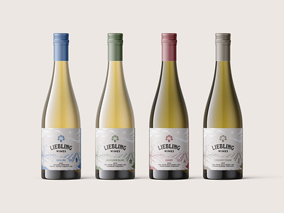 Liebling Wines: Wine Label Design illustration label design packagaing vineyard wine label wine label design winery
