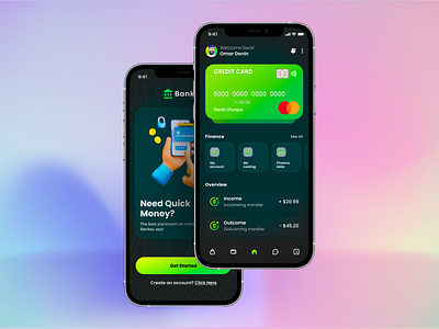 Banking Mobile App Design agency app designer bank bank app bank mobile app banking banking app design banking mobile app branding cards cashout colorful ui debit card figma design illustration master cards mobile app money send money transaction