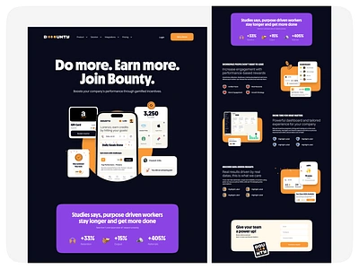 Bounty Website branding creative design illustration ui ux web website