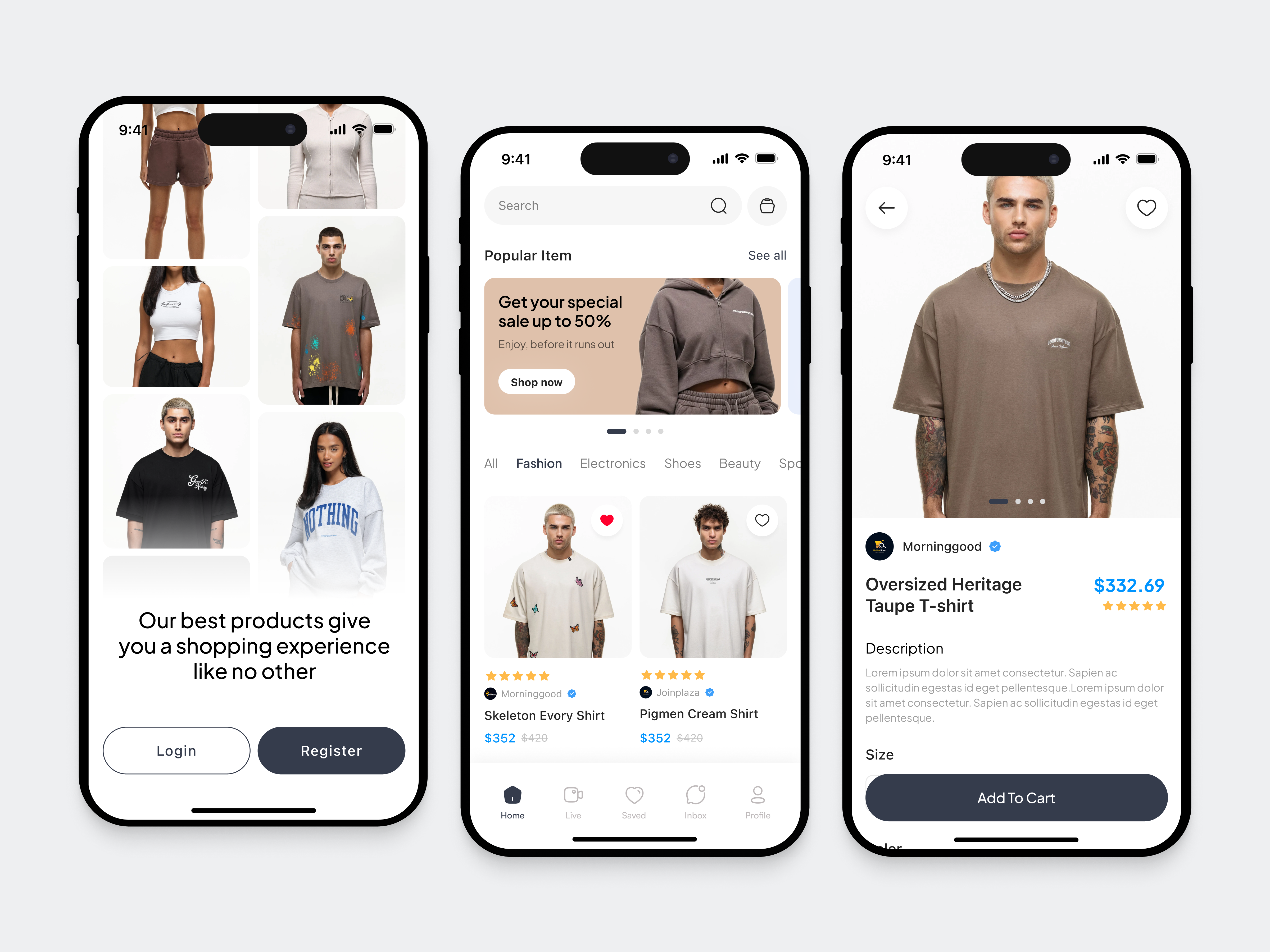 E-Commerce Mobile App app clean clothing design e commerce ecommerce fashion market mobile mobile app online shop online store product shirt shop shopify store ui ui design ux