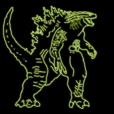 Neon Godzilla art graphic design illistrationblog illustration motion graphics neon