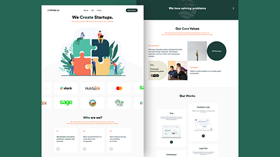 Landing page design about us figma footer design landing page our work ui design web design