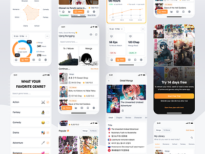 WeebsXD - Mobile Apps anime branding clean design entertainment film graphic design manga mobile otaku ui ux weeb