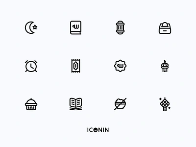 Ramadan Icon Set app icons fasting flat icons icon icon pack icon set iconin iconography icons illustration latern line icons mosque muslim ramadan stroke icon