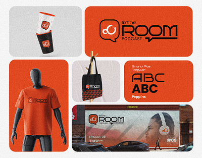 In the Room Podcast Branding animation branding graphic design logo motion graphics podcast podcast branding podcast logo podcast visual identity