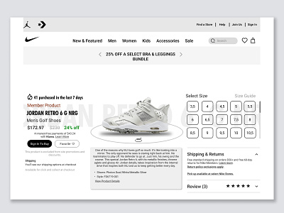 Redesign Nike Product Screen Page figma redesign redesignwebsite ui uitrend uiux uiuxdesign uiuxdesigner uiuxtrend webdesigner website websitetrend