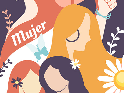 Mujeres | Unidas | Lucha | Equidad 8th womens branding butterfly chica design girl graphic design illustration ilustraton muejeres power rights women
