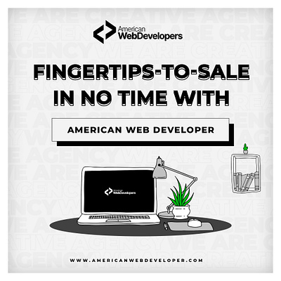 American Web Developers Social Media Post Design graphic design illustration photoshop social media post