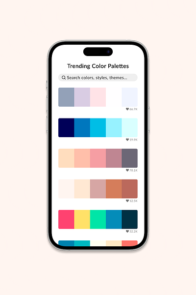 Daily UI #069 - Trending 100daychallenge app color palettes color pallete colors daily ui 069 dailyui design hot mobile popular now top 10 trending trending now ui