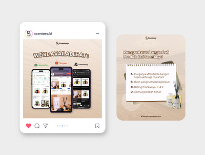 Scentary | Social Media Design brand branding campaign design graphic design instagram layout marketing social media social media design