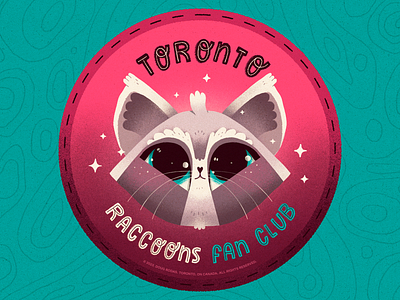 Toronto Raccoon Fan Club art artwork badge character character design cute handmade illustration kawaii raccoon toronto