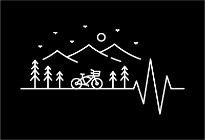 Heartbeat & Bike adventure bicycle bike biker cardiogram cycling folding bike heart heartbeat holiday medical mountain mountain bike nature pulse rhythm ride sport transportation travel