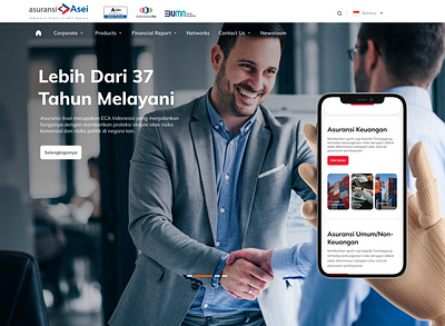 Redesign the ASEI Website asei bumn corporate website insurance