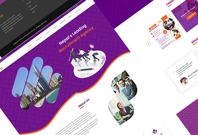 HR Manpower Agency abroad agency branding design figma hr illustration manpower marketing recruiter recruitment ui website