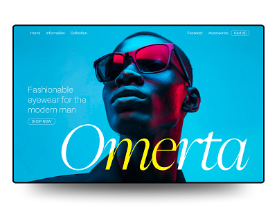 Omerta - Fashionable Eyewear Store Website branding design fashion graphic design landing page shopify ui web design