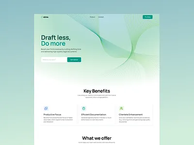 Landing page for AI product app design ui ux webapp webdesign