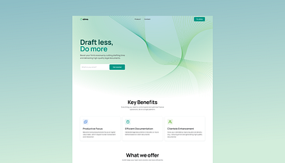 Landing page for AI product app design ui ux webapp webdesign