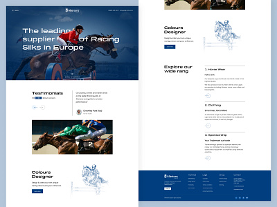 Horse Riding Website Landing Page branding clean design ui figma graphic design landing page minimal ui web design website