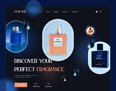 Perfume Landing Page beauty body care clean ecommerce efatuix eftear fragrance interface landing landingpage page parfume parfume website parfumestore perfumery perfumes typography ui ux website design