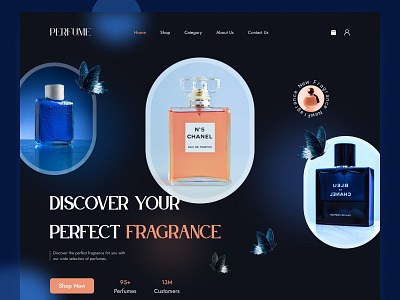 Perfume Landing Page beauty body care clean ecommerce efatuix eftear fragrance interface landing landingpage page parfume parfume website parfumestore perfumery perfumes typography ui ux website design