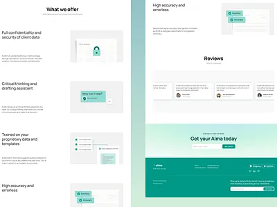 Landing page for AI product app design landing ui ux webapp webdesign