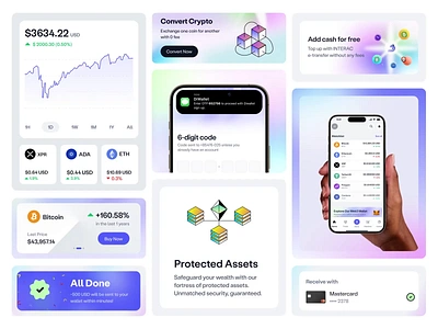 Diwallet - Fintech Mobile App animation branding crypto crypto app cryptocurrency currency ewallet financial app fintech fintech mobile app interaction interface investment app mobile app mobile design money moneymanagment motion transfer ux design