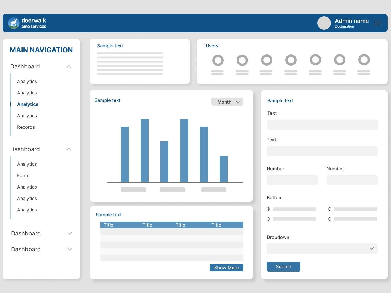 Admin Side Web UI/UX Design Sample by Megna Shrestha on Dribbble