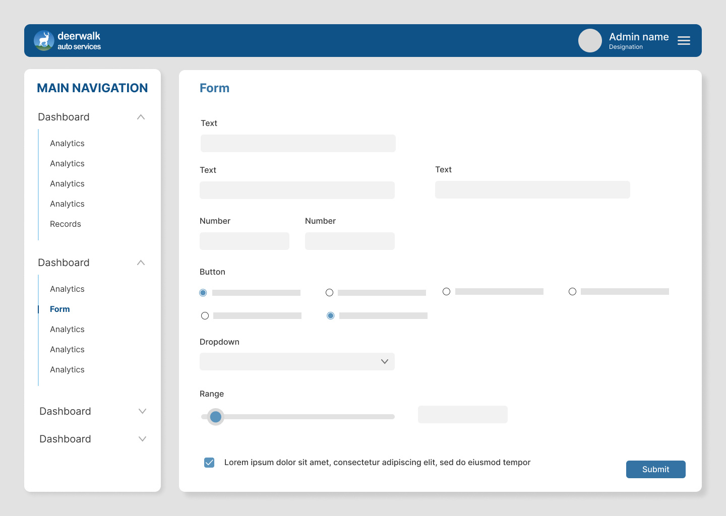 Admin Side Web UI/UX Design Sample by Megna Shrestha on Dribbble