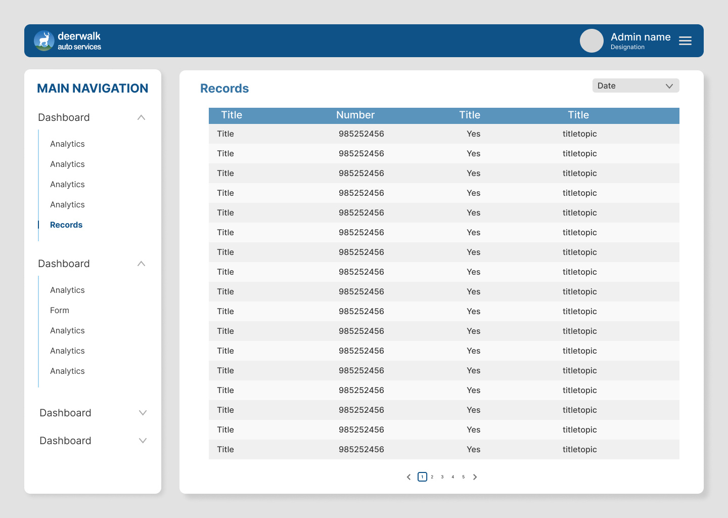 Admin Side Web UI/UX Design Sample by Megna Shrestha on Dribbble