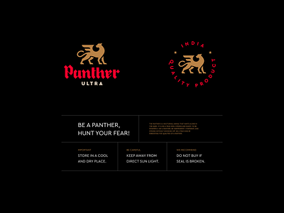 Panther Ultra brand logo branding can design creative design designer graphic design identity illustration label design logo packaging design panther ui vector