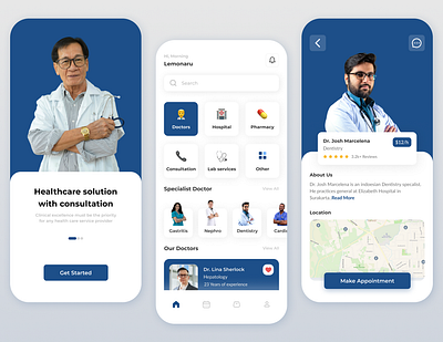 Healthcare App branding design illustration logo typography ui ui ux uidesign ux uxui