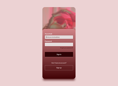 Login Screen UI Design ui visual design