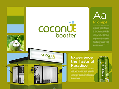 Coconut Booster Brand Identity branddesign brandidentity branding design graphic design logo logodesign