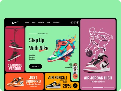 Nike Web Design design landing page nike nike web design ui ux web design