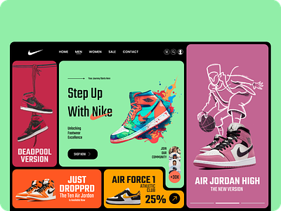 Nike Web Design design landing page nike nike web design ui ux web design