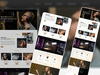 Music Studio Website Design figma design web design