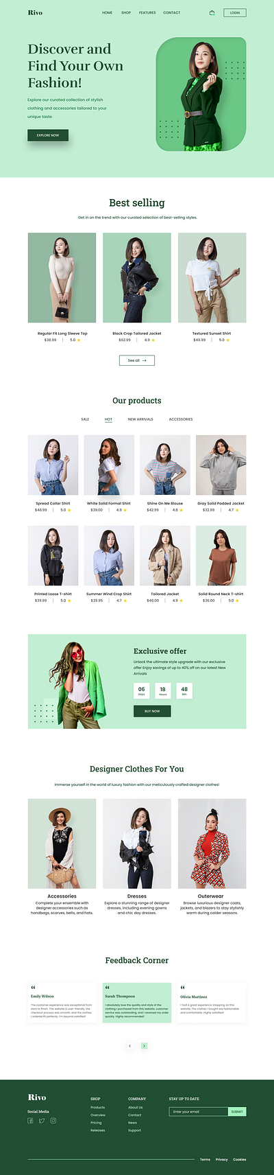 E-commerce Fashion Website animation figma ui ux websitedesign