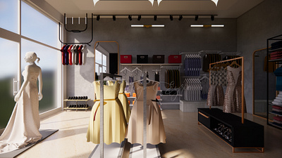 Voguish Shop 3d architecture archviz design interior photoshop rendering retail retailinterior