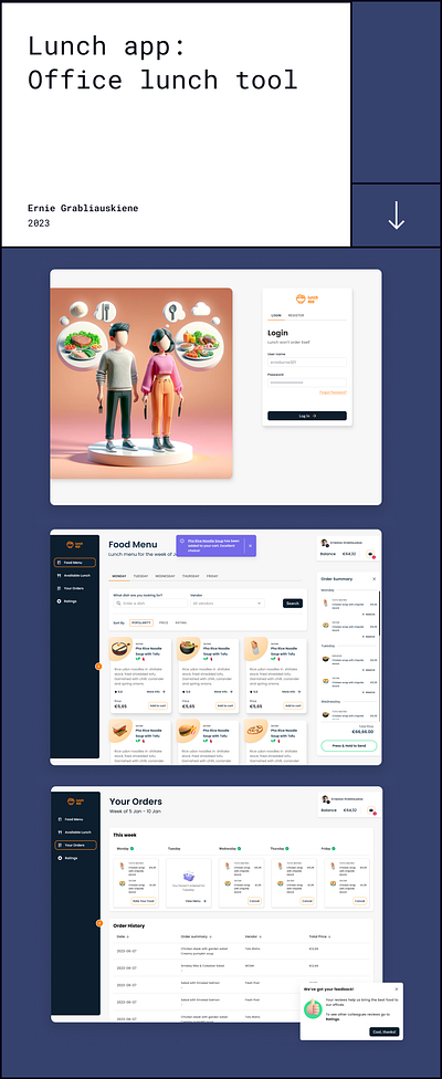 Lunch app for your office lunches ^^ design product ui ux