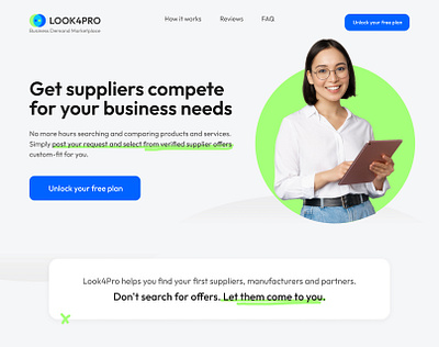 Landing page for business marketplace startup branding landing page marketplace minimalism open to work startup ui uxui web design web designer