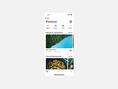 Discover app app design design discover interface photos places ui ux