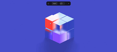 A 3D Glass Cube 3d 3d animation concept glass cube hover illustration spline ui design