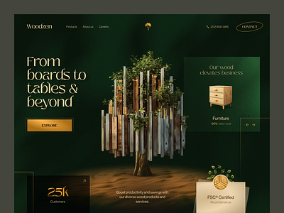 Woodzen Website design interface product service startup ui ux web website