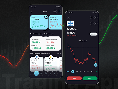 📈 Introducing TradeHub - Empowering Your Trading Experience📱 finanace financial fintech invesment design market stock stock market trading trading app trading design trading interface trading tool trading ui trding signal ui design uiux