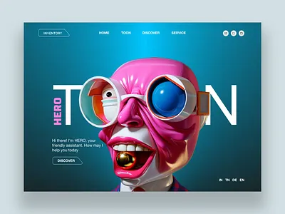 TOON NFT LANDING PAGE agency design graphic design landing page motion graphics new work nft online shop ui ux web web design website