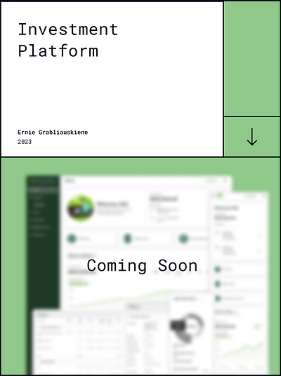 Investment Platform dashboards design financial platform product ui ux