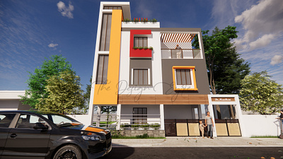House for Mr. Manikam 3d architecture archviz design exterior photoshop rendering residence