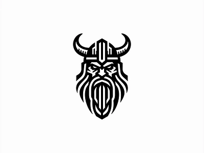 Viking Logo barber beard branding design emblem geometric helmet icon identity illustration logo man mark norse odin sports symbol vector viking warrior