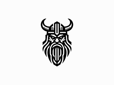 Viking Logo barber beard branding design emblem geometric helmet icon identity illustration logo man mark norse odin sports symbol vector viking warrior